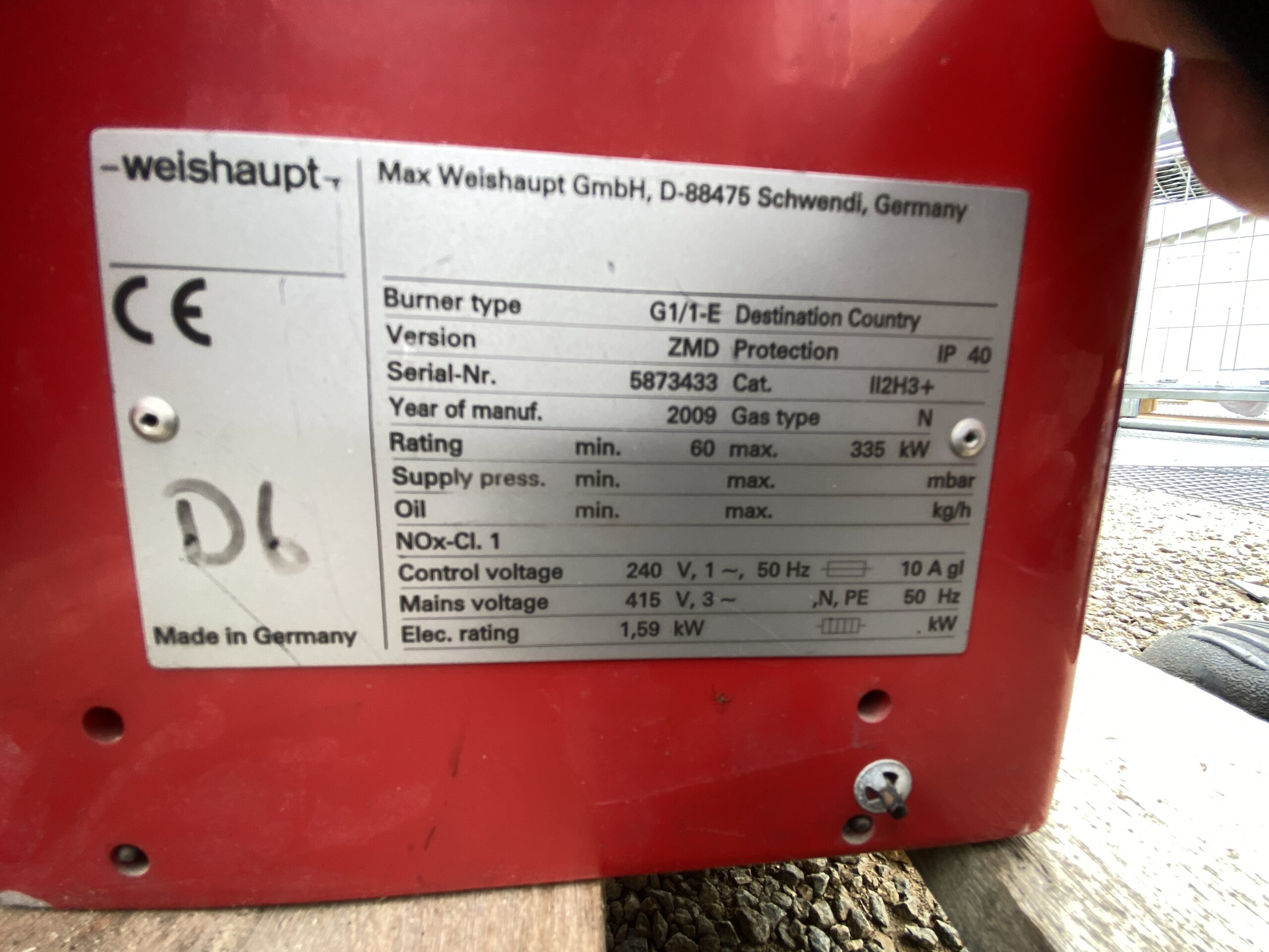Weishaupt Burners X 2
