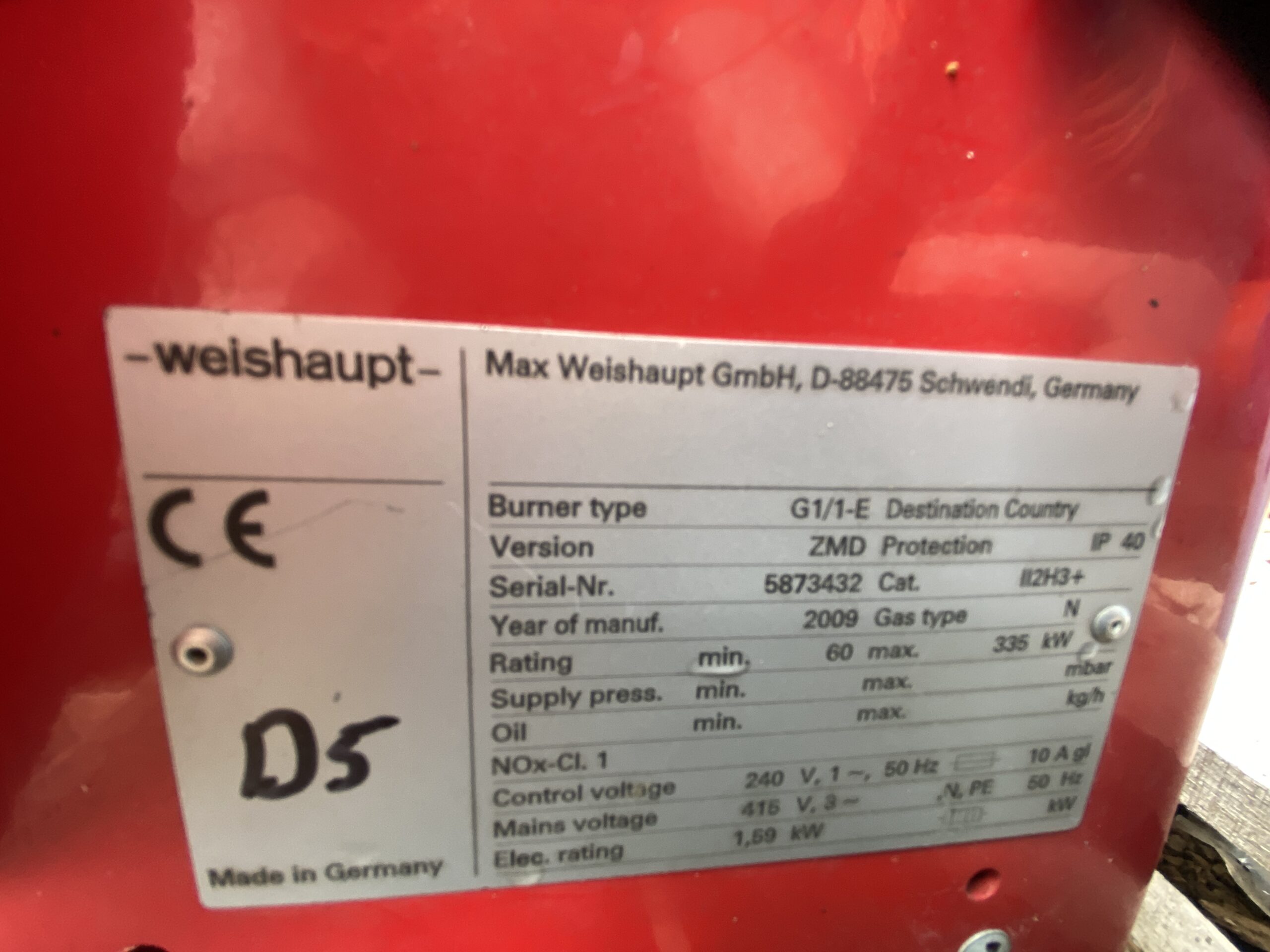 Weishaupt Burners X 2