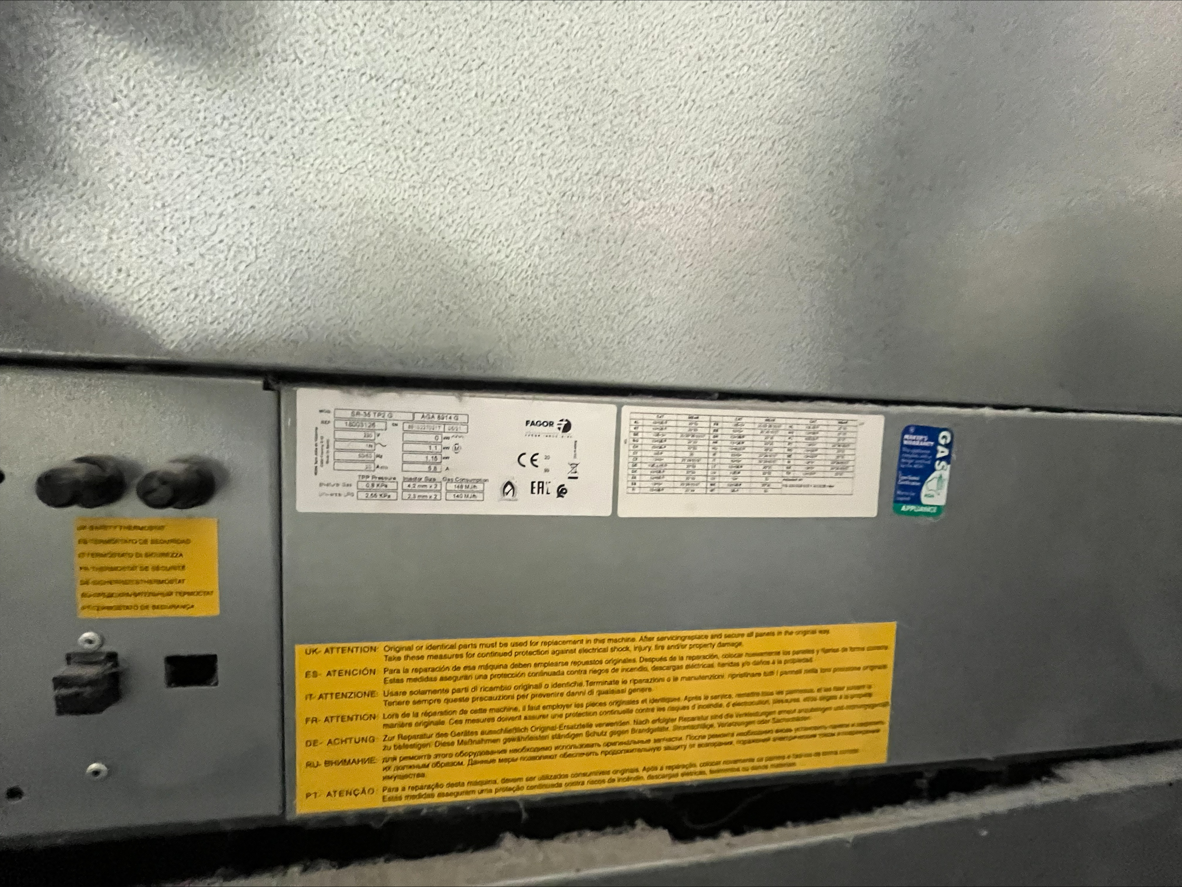 Fagor 35kg Dryer – SR-35 TP2